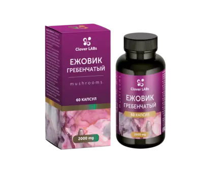 Экстракт Ежовик гребенчатый Clover Labs 60 капсул