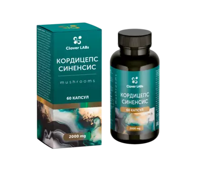 Экстракт Кордицепс Синенсис Clover Labs 60 капсул