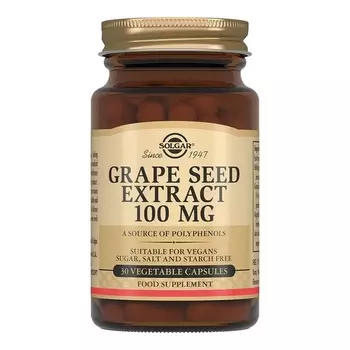 Экстракт Виноградных косточек, 30 шт, капсулы Солгар