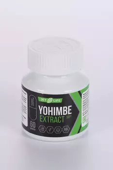 Йохимбе Jetlife с корнем женьшеня экстракт, 60 шт, капсулы