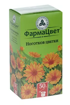 Календула цветки, 50 г, сырье измельченное
