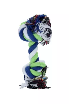 Канат Чистый котик д/собак с двумя узлами 20.32 см синий