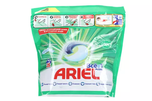 Капсулы д/стирки Ariel Все в 1 Горный родник 35 шт, (8001841582245)