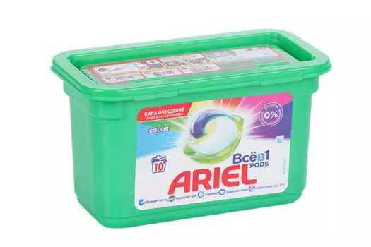Капсулы д/стирки Ariel Все в 1 Color 10 шт