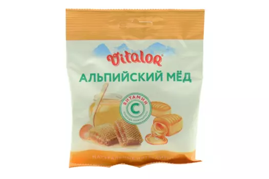 Карамель Виталор мед с вит С, 60 г