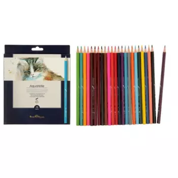 Карандаши BrunoVisconti акварельные 24 цвета Aquarelle, трехгранные