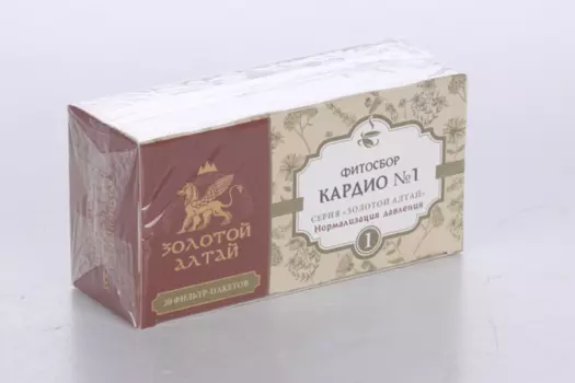 Кардио №1 Золотой Алтай нормализация давления фитосбор, 1,5 г, 20 шт, Алсу