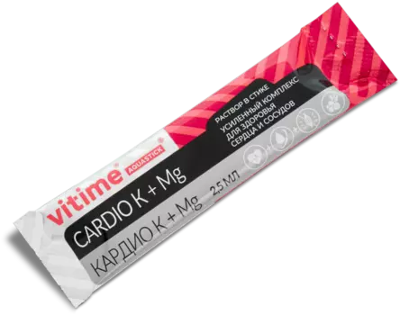 Кардио Калий+Магний ВиТайм Аквастик жидк в стиках, 2,5 мл, 30 шт