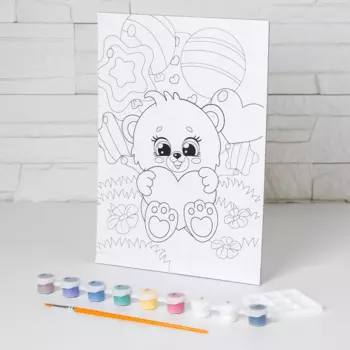 Картина по номерам Школа талантов Мишутка 20х28,5 см