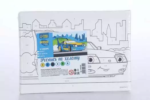 Картина по номерам Школа талантов Спорткар 21х15 см