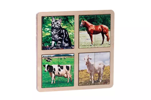 Картинки-половинки «Домашние животные», 2 планшета