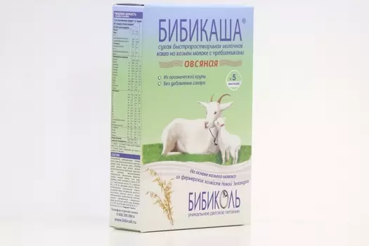Каша Бибикаша овсяная на козьем молоке, 200 г