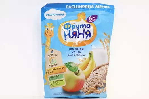 Каша Фрутоняня овсяная молоко/яблоко/банан, 200 г, сухая