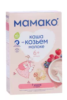 Каша Мамако 7 злаков с ягодами на козьем молоке, 200 г