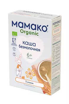 Каша Мамако Organic 5 злаков безмолочная, 200 г