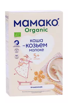 Каша Мамако Organic ячменная на козьем молоке, 200 г