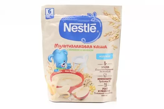 Каша Нестле молоч мультизлак ябл/банан (с 6 мес), 200 г