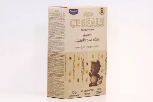 Каша Нутрилак Премиум Про Сириалс мультизлаковая б/молоч сух цельнозерн (с 6 мес), 200 г