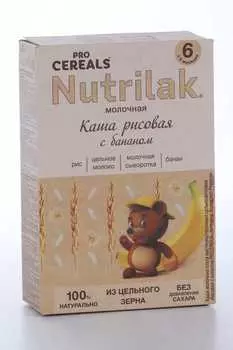 Каша Нутрилак Премиум Про Сириалс рисовая с бананом (с 6 мес), 200 г
