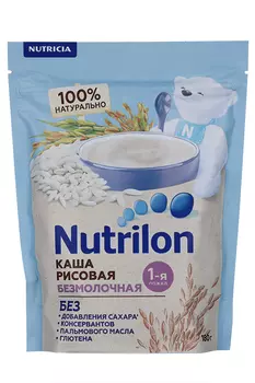Каша Нутрилон б/м рисовая (с 4 мес), 180 г