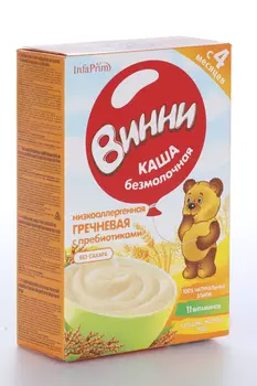 Каша Винни безмолочная гречневая с прибиотиками (с 4 мес), 200 г