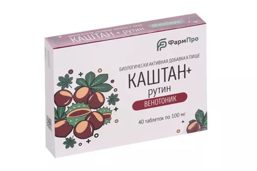 Каштан+рутин Венотоник, 40 шт, таблетки