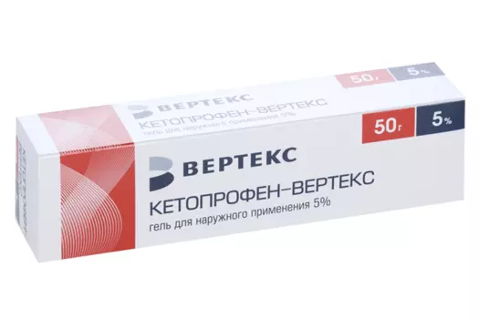 Кетопрофен-Вертекс 5%, 50 г, гель