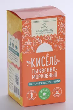 Кисель АлтайПлод Тыквенно-морковный витаминизир сухой, 20 г, 10 шт, саше