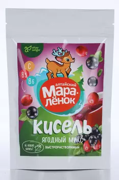 Кисель Altay Seligor Алтайский мараленок Ягодный микс, 200 г