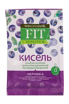 Кисель ФитЭффектум Черника витаминизир, 30 г, пакет-саше