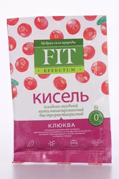 Кисель ФитЭффектум Клюква витаминизир, 30 г, пакет-саше