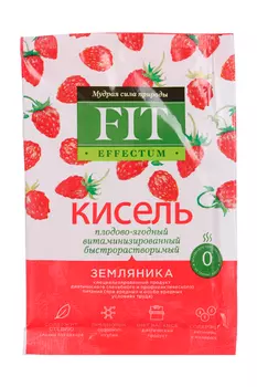 Кисель ФитЭффектум Земляника витаминизир, 30 г, пакет-саше