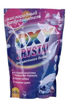 Кислородный отбеливатель Selena Oxy crystal для цветного белья, 600 г