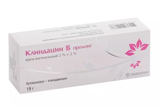 Клиндацин Б пролонг 2%+2%, 19 г, крем вагинальный