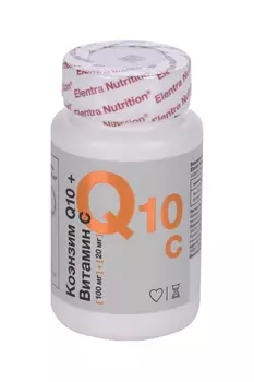 Коэнзим Q10+Витамин С Elentra Nutrition, 30 шт, капсулы