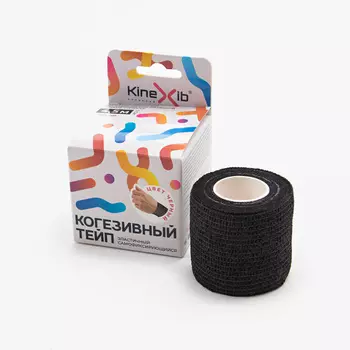 Когезивный тейп Kinexib 5м*4,5см черный