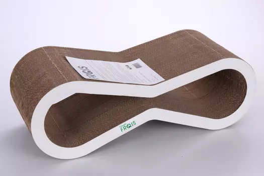 Когтеточка FRAIS из картона 60х20х22 см инфинити белая