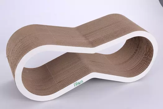 Когтеточка FRAIS из картона 65х25х22 см липс белая