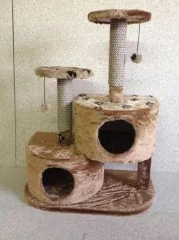 Когтеточка-комплекс Чистый котик №10 двойной полукруглый на ножках