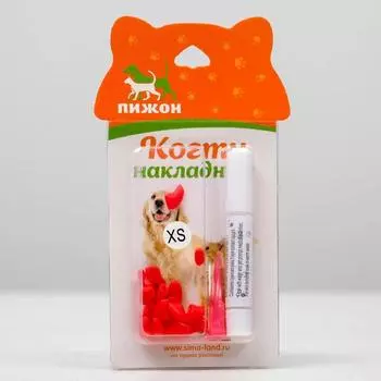 Когти накладные "Антицарапки", размер XS, красные