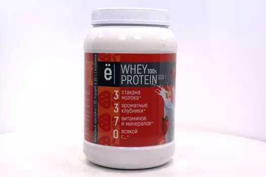 Коктейль Ёбатон белковый whey protein со вкусом клубники 900 г