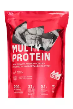 Коктейль ProteinRex Multy Protein со вкусом бананового мороженого, 900 г