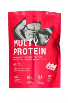 Коктейль ProteinRex Multy Protein со вкусом ванильного мороженого, 450 г
