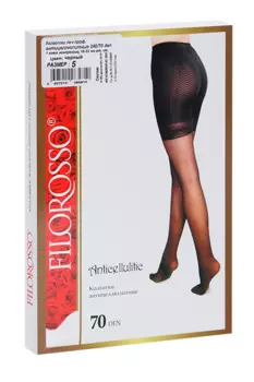 Колготки FILOROSSO Anticellulitic компресс лечеб-профилакт 240/70 den 1 класс черный р 5
