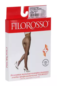 Колготки FILOROSSO Lift Up компресс лечеб-профилакт 40 den 1 класс черный р 3