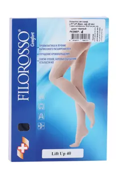 Колготки FILOROSSO Lift Up компресс лечеб-профилакт 40 den 1 класс черный р 4