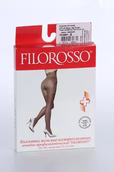 Колготки FILOROSSO Lift Up компресс лечеб-профилакт 70 den 1 класс черный р 5