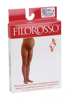 Колготки FILOROSSO Lux д/беременных компрессионные 40 den 1 класс бежевый р.5
