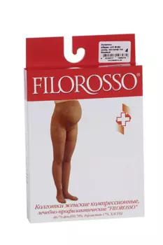 Колготки FILOROSSO Lux д/беременных компрессионные 40 den 1 класс бежевый р.4