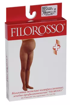 Колготки FILOROSSO Lux д/беременных компрессионные 70 den 1 класс черный р.5